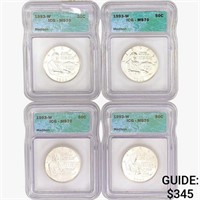 1993-W [4] Madison Silver Half Dollars ICG MS70