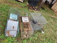 3 ANIMAL TRAP CAGES