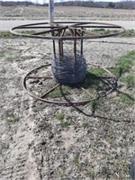 6' Diameter Wire Reel with Barb Wire