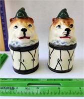 Japan Salt&Pepper shaker lions on drums