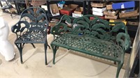 Antique Roth iron garden settee & chair-both have