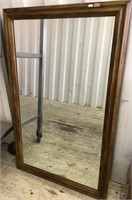 Large 46.5x28.5 wood framed mirror        (d 64)