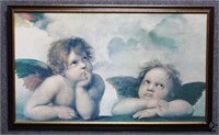 Raphael Sistine Cherub Textured Print