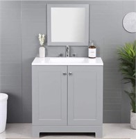 30 in. W Single Sink Bath Vanity in Pearl Gray