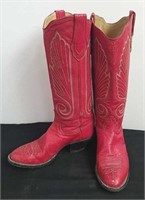Size 7 B hot pink/red cowboy boots