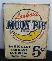 12.5 x 16-in metal moon pie sign