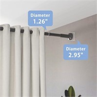 Tension Curtain Rod  51-126 Inch Spring Closet Rod