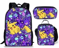 Pokémon 3 PIECE SET / PACKSACK LUNCH BAG & PENCIL