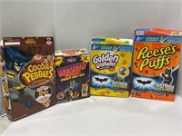 Nine Batman cereal boxes empty