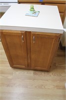 Kitchen island and contents