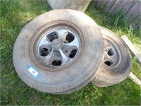 Two 14" Keystone wheels w/ tires