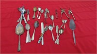 ANTIQUE SILVER PLATED FLATWARE
