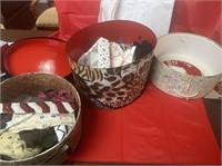 Lot of  3 hat boxes containing Vintage IU hat,