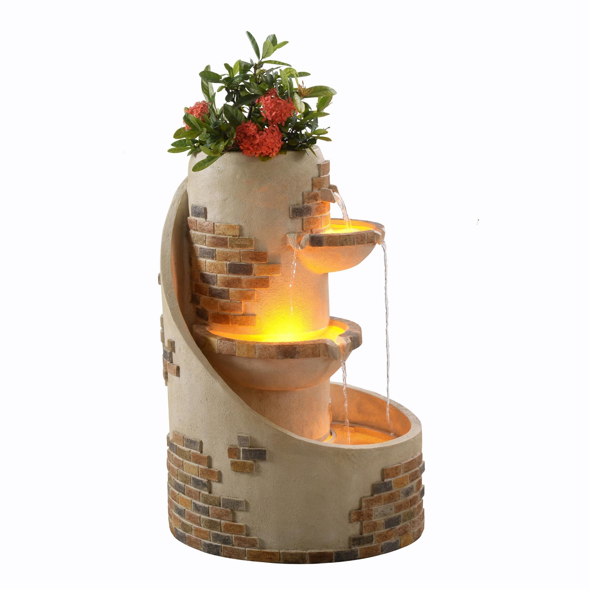 29.92-in H Resin Tiered Outdoor Fountain