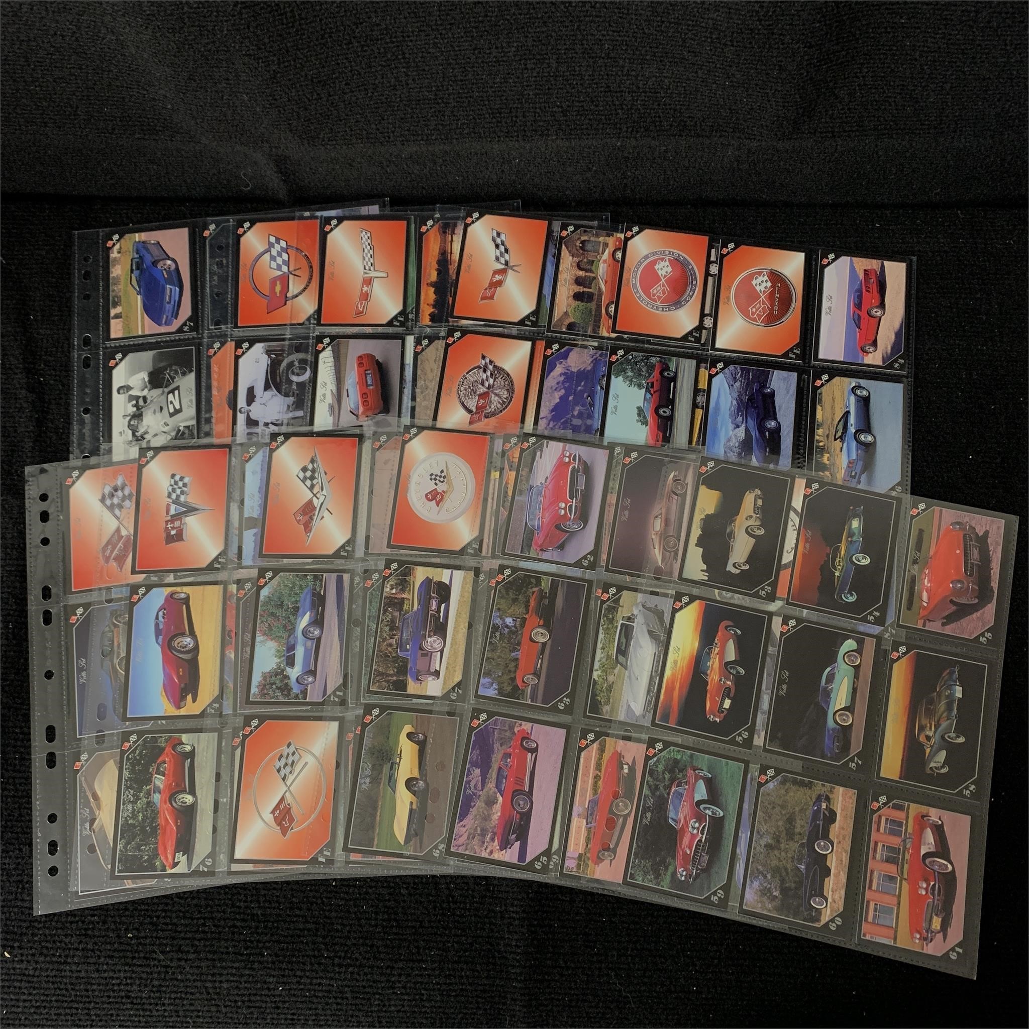 Set of Corvette Trading Cards