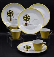 Georges Briard Lemon Tree Porcelain Snack Set