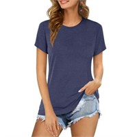 XL  (Navy Blue XL) Amoretu Women Tops Short Sleeve