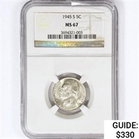 1945-S Jefferson Nickel NGC MS67