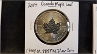 2014 Canada $5 Maple Leaf 1 oz .999 Silver