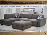 Thomasville - 3 Piece Grey Fabric Sectional (In 3