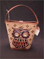 Collins of Texas Original purse with burlap