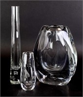 3 Art Glass Vases