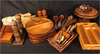 Lot of Wooden Kitchen Items