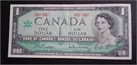 1867-1967 Canada $1 Centennial Banknote
