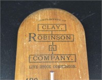 Clay, Robinson Livestock Commission Thermometer
