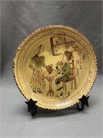 Contemporary Redware Plate with Stand