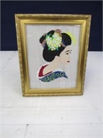 Oriental Woman Stitch Art