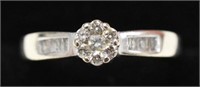 10K White Gold Diamond Anniversary Ring