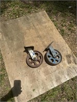 Set Of Industrial Metal Wheels