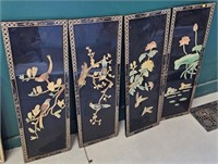 4 Oriental Wall Panels