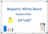WALGLASS Double-Sided White Board  24 x 18