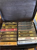 Case with cassette tapes