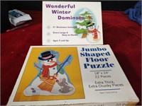 Snowmen Floor Puzzle & Domino's