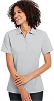 Hanes Women's 3X-Large Pique Polo, Light Steel