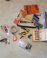 Hole saws, clamps hitch pin assortment, etc