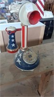 Really cool american flag rotary phone.