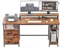 Furologee 61 Desk with Cabinet  Shelf & Stand