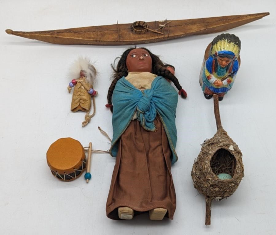 (E) Native American items, some hand made