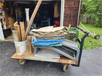 Large Rolling Shop Cart w/ Contents