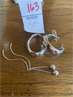 2 pair pierced earrings