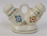 Vintage Shakers in Floral Caddy Holder