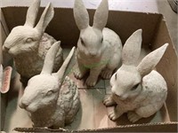 Bunnies for your yard - box contains four bunnies,