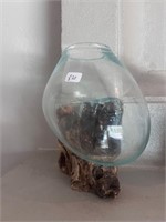 Driftwood & Art Glass Vase