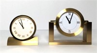 Tiffany & Co. Metal Desk Clocks