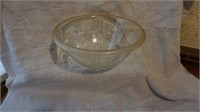 Criss Cross Clear Derpession Glass Bowl