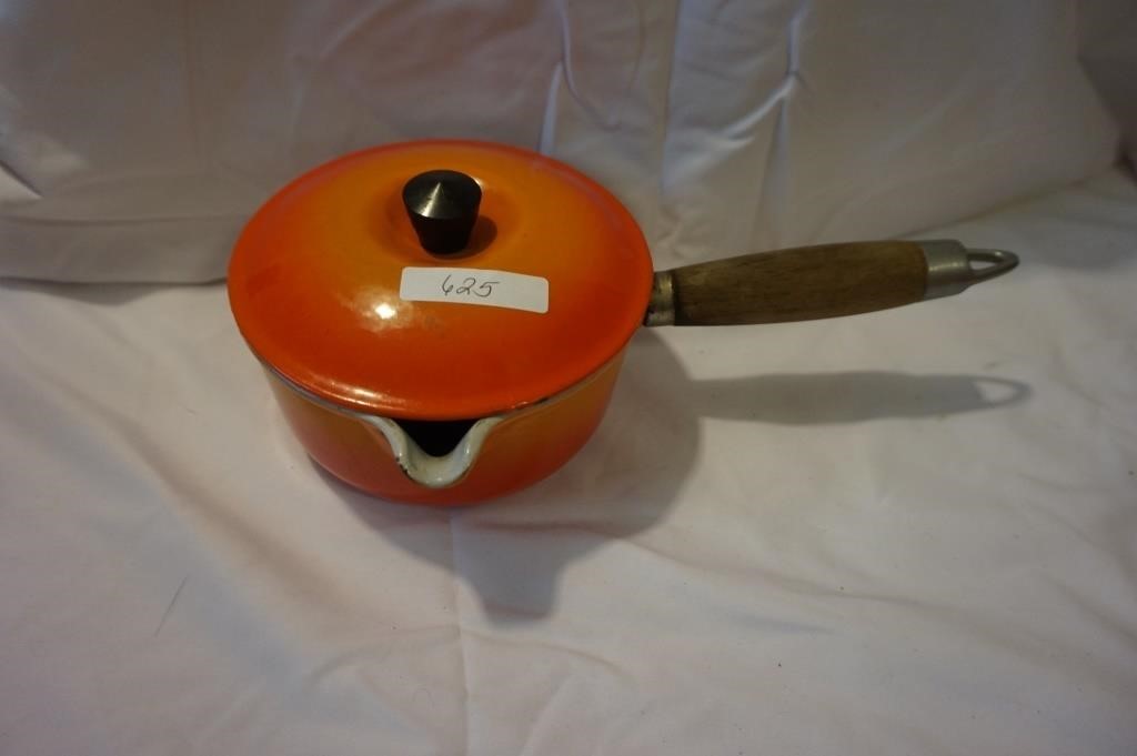 Le Creuset Orange P14 Saucepan with Lid